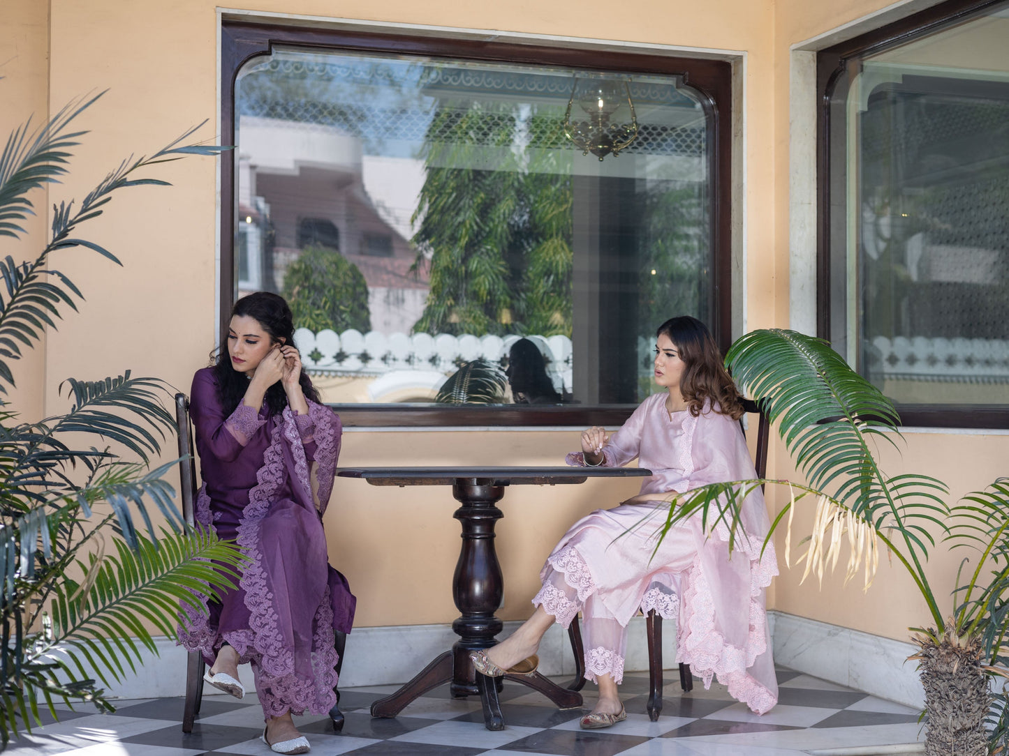 Solid Purple Chanderi Embroidered Kurta With Inner Trouser Inner & Dupatta Set | LASVINI - Redefining Indian Fashion with Elegance