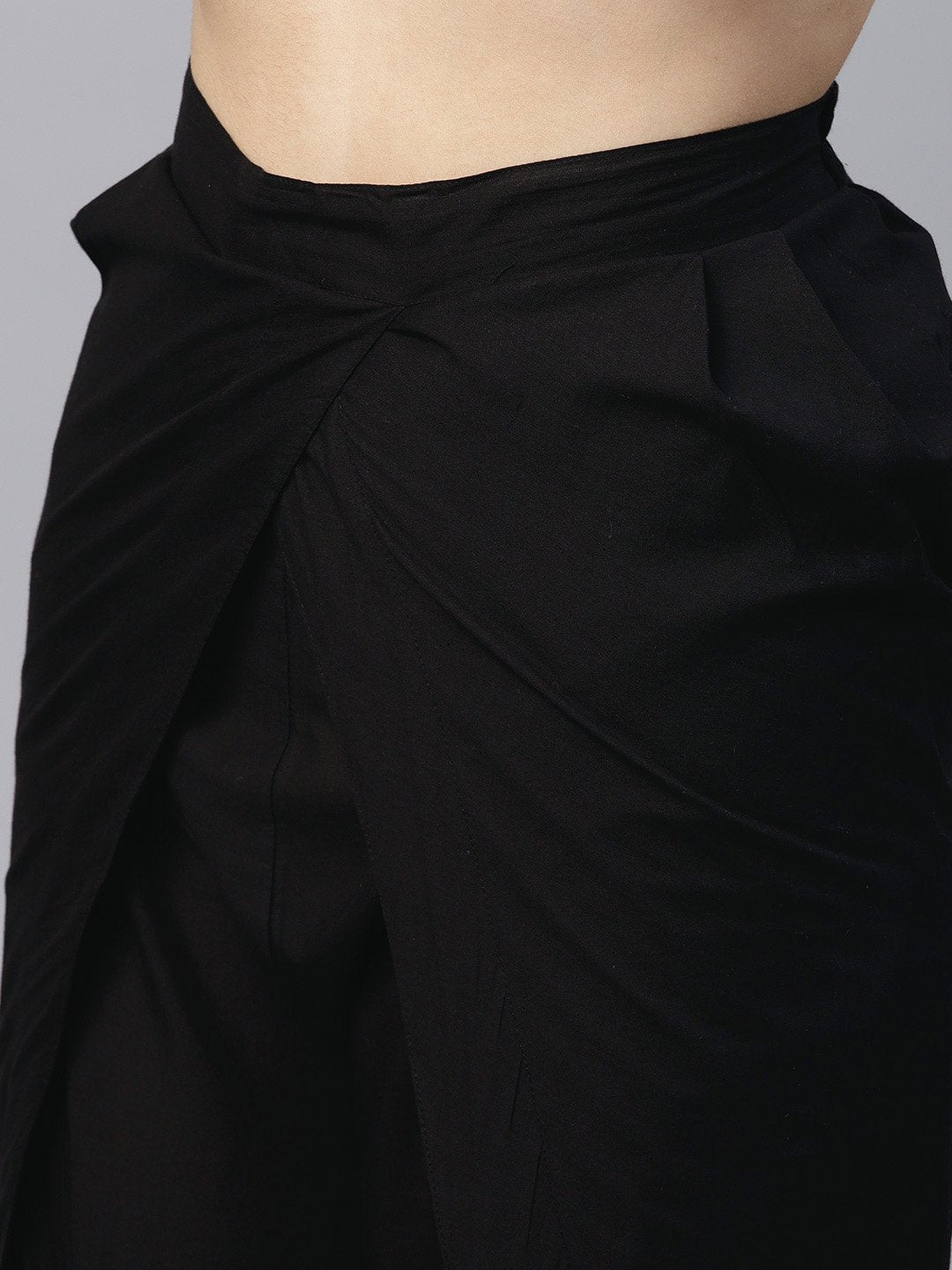Black Ankle Length Cotton Tulip Pant | LASVINI - Redefining Indian Fashion with Elegance