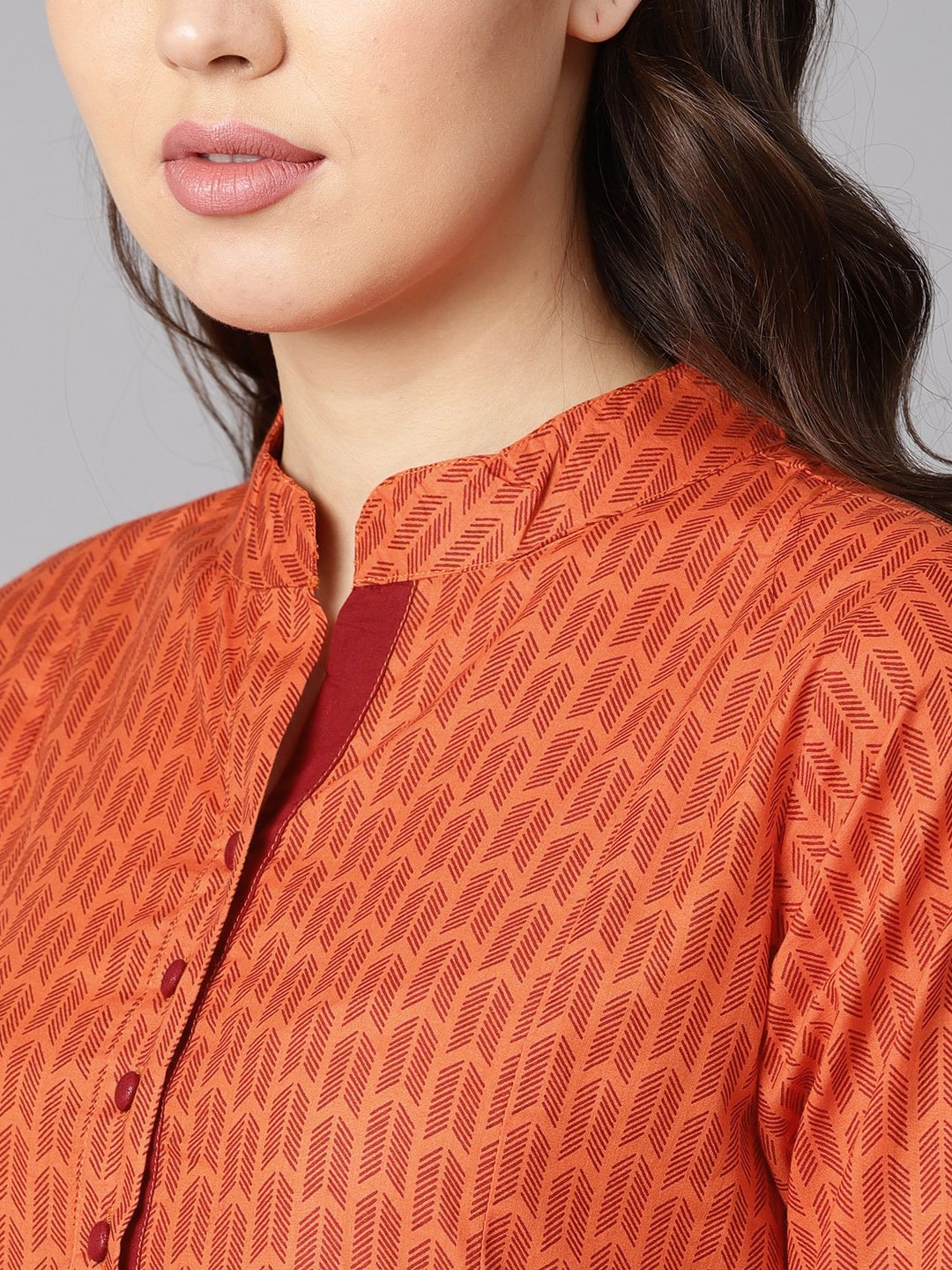 A Line Pleated Kurta With Border Detailing On The Sleeves With Straight Solid Pants | LASVINI - Redefining Indian Fashion with Elegance