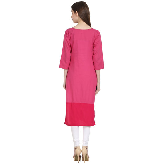 Multi Color 3/4 Sleeve Cotton Kurta | LASVINI - Redefining Indian Fashion with Elegance