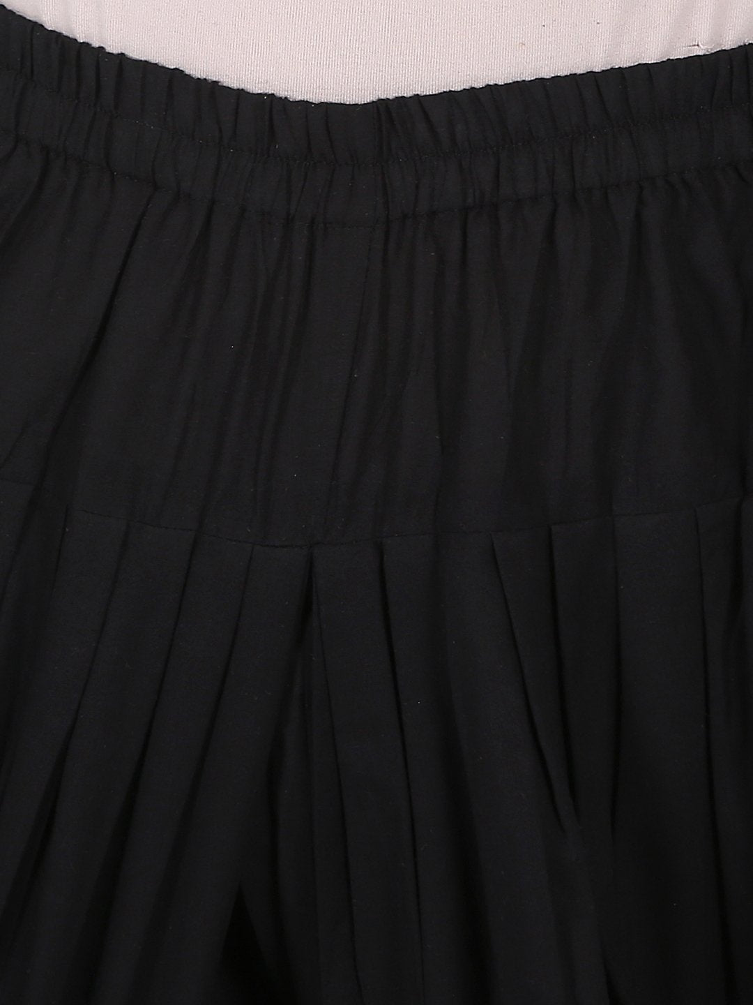 Grey Printed Half Sleeve Anarkali Kurta With Black Ankle Length Dhoti | LASVINI - Redefining Indian Fashion with Elegance