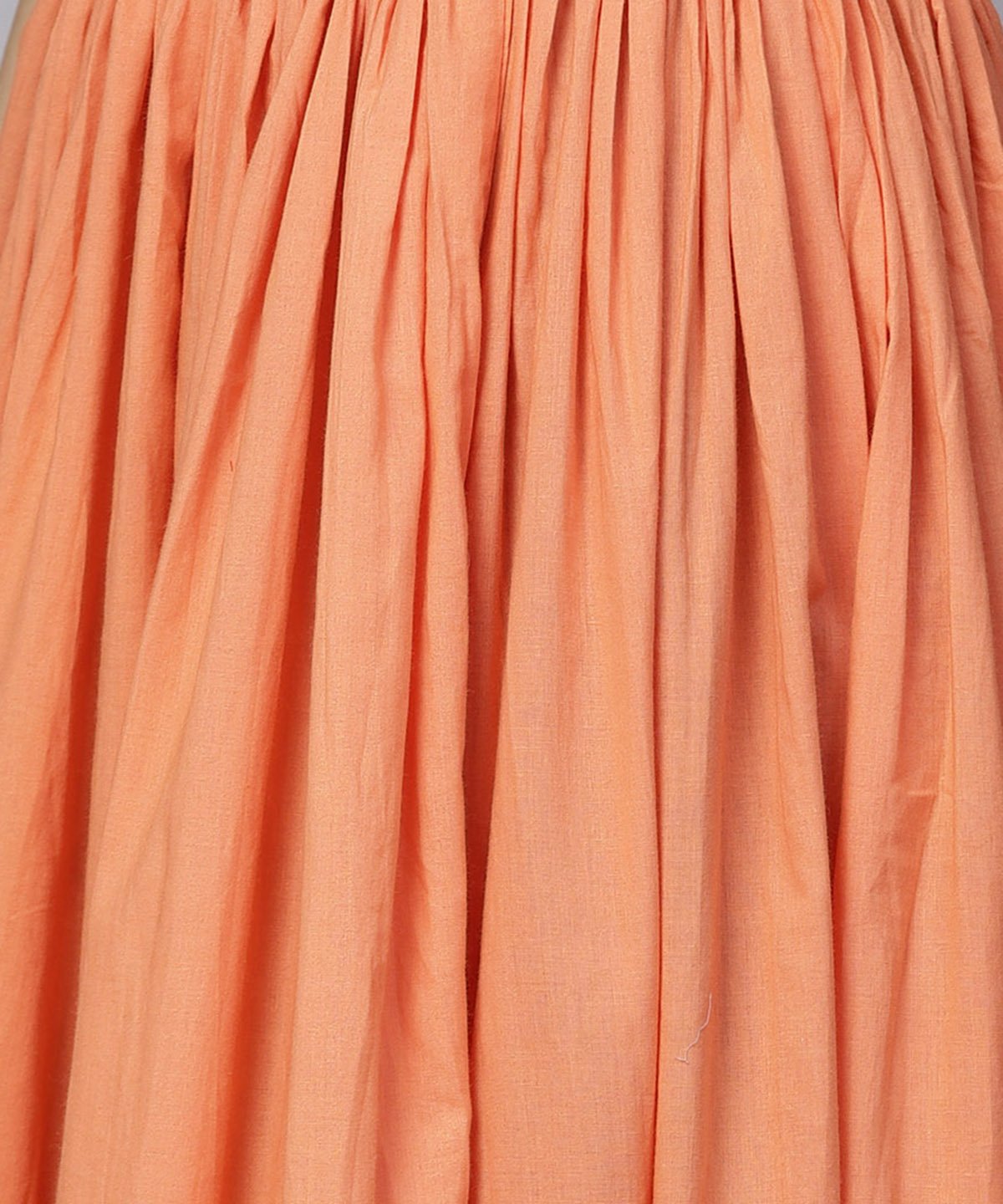 Off White Printed 3/4Th Sleeve Cotton Kurta With Ankle Length Flared Skirt | LASVINI - Redefining Indian Fashion with Elegance