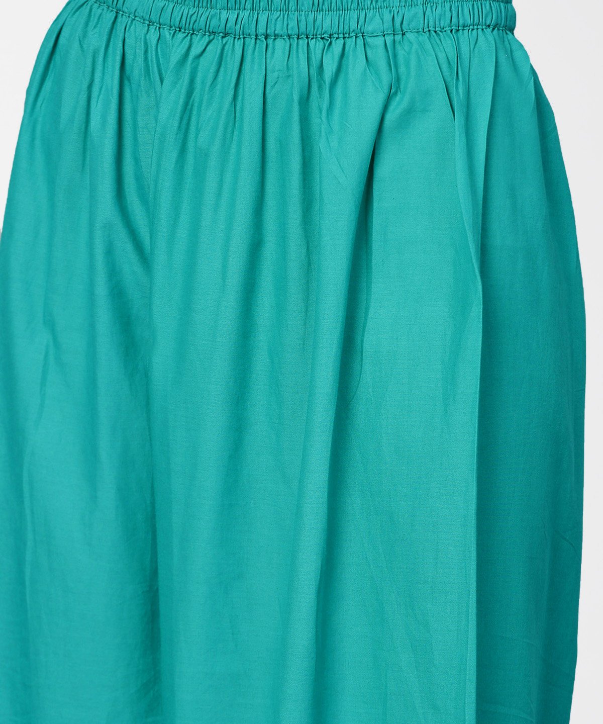 White Printed 3/4Th Sleeve Cotton Tops With Green Palazzo Set | LASVINI - Redefining Indian Fashion with Elegance