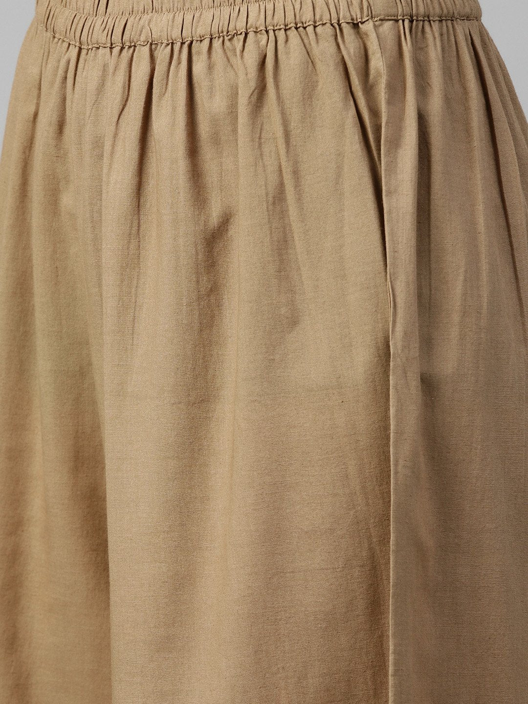 Multi Colored 3/4Th Sleeve Cotton Anarkali Kurta With Solid Ankle Length Palazzo | LASVINI - Redefining Indian Fashion with Elegance