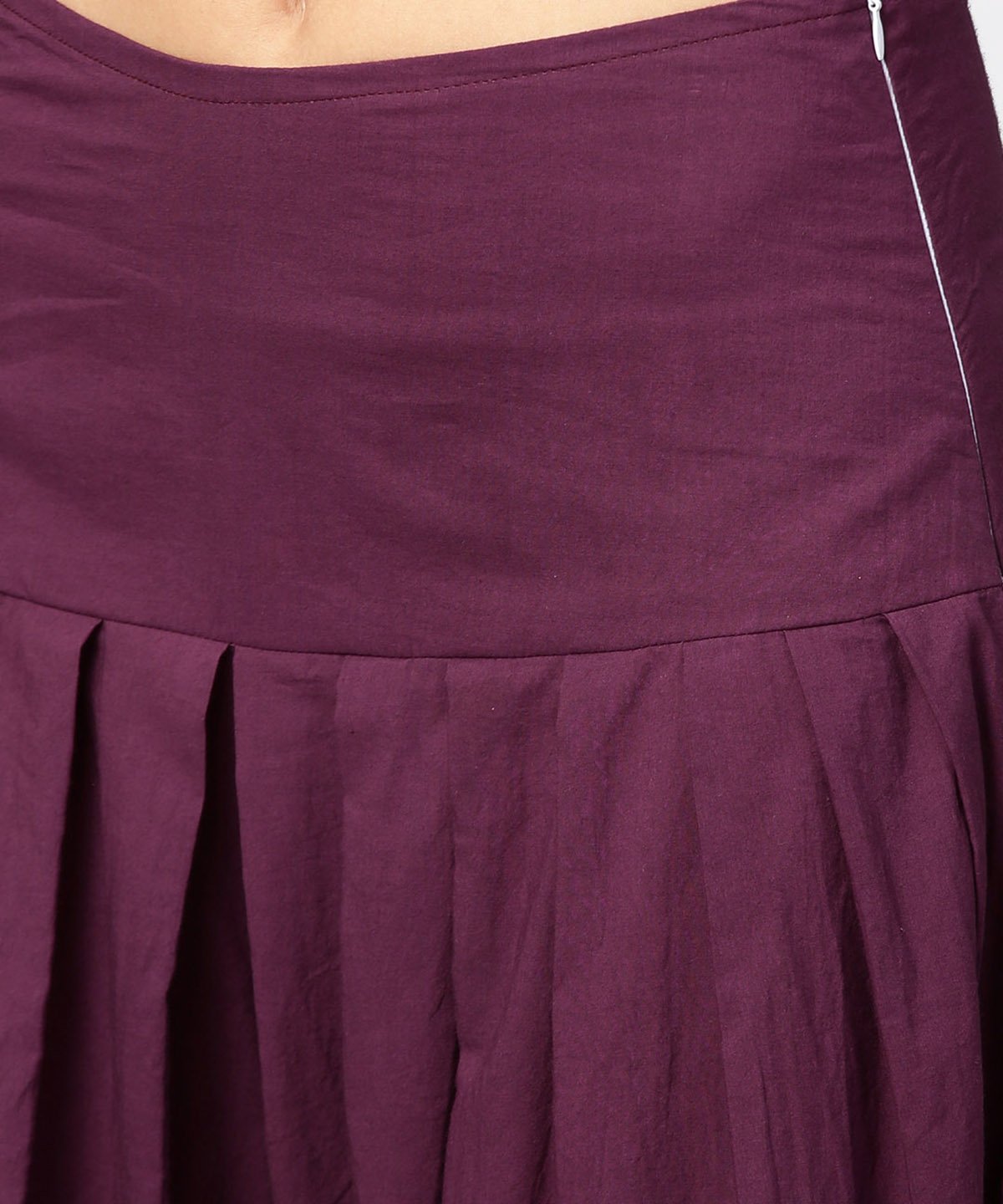 Pink Printed Palazzo Saree With 3/4Th Sleeve Round Neck Blouse | LASVINI - Redefining Indian Fashion with Elegance