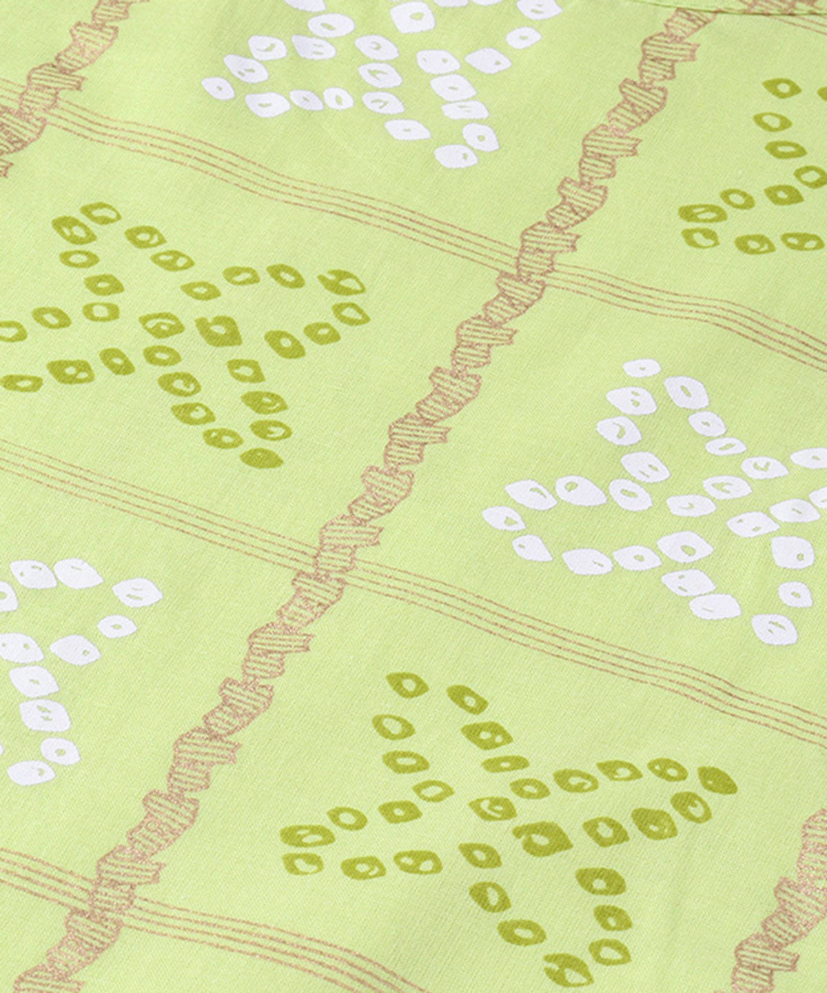 Women Green & Off-White Bandhani Printed Maxi Dress | LASVINI - Redefining Indian Fashion with Elegance