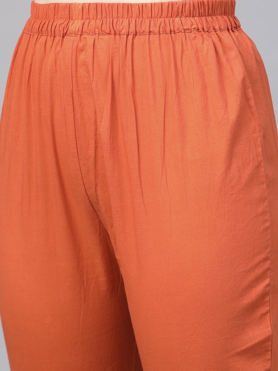 Black & Rust Orange Multi Floral Printed Kurta & Solid Pants | LASVINI - Redefining Indian Fashion with Elegance