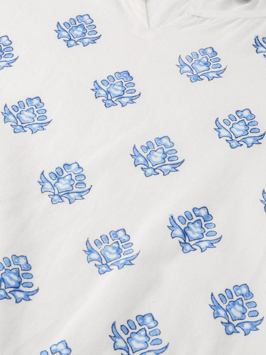 Women White Three-Quarter Sleeves Straight Kurta With Palazzo Set | LASVINI - Redefining Indian Fashion with Elegance