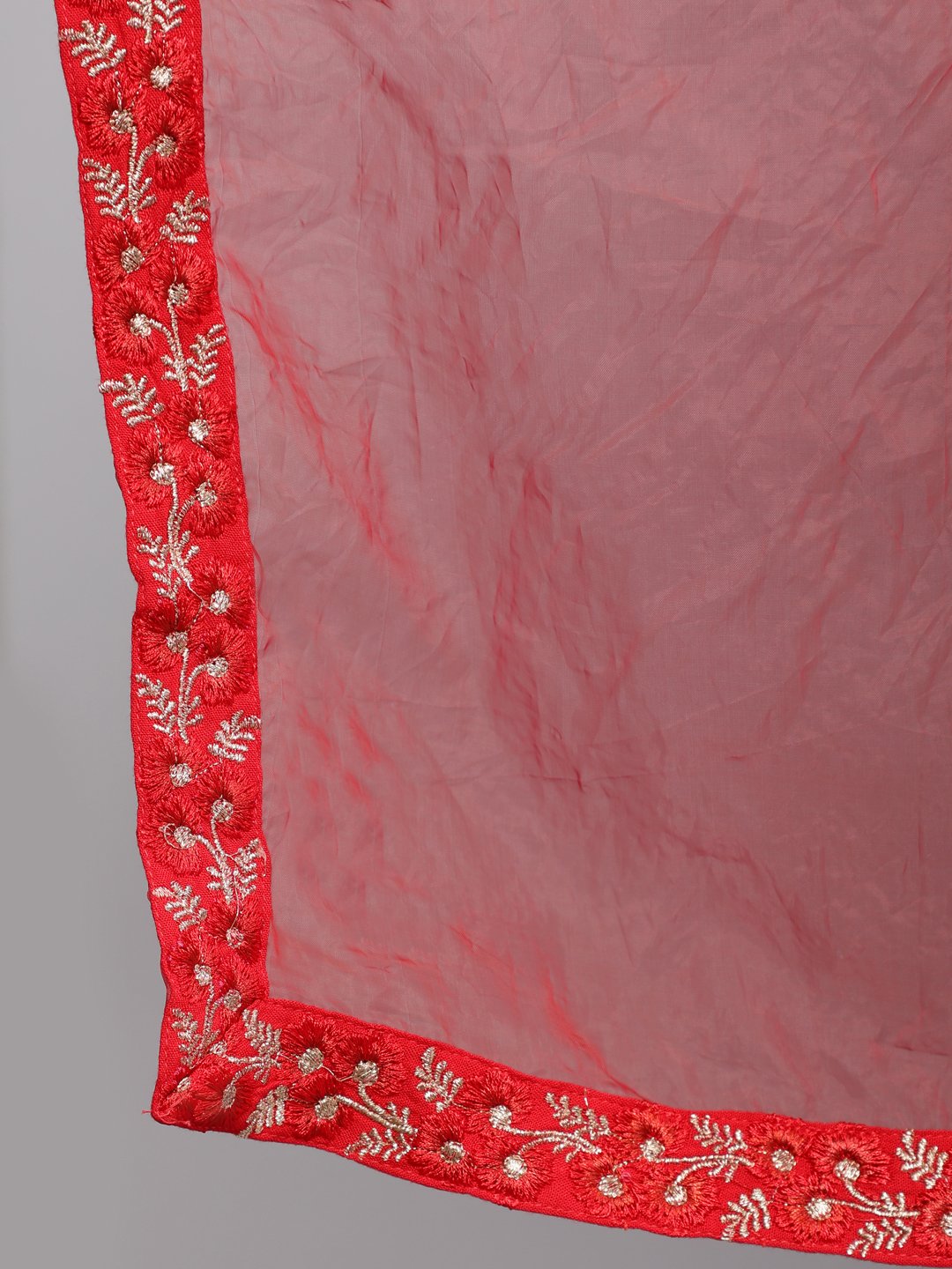 Women Red Sequinned Embroidered Straight Kurta With Plazo & Dupatta | LASVINI - Redefining Indian Fashion with Elegance