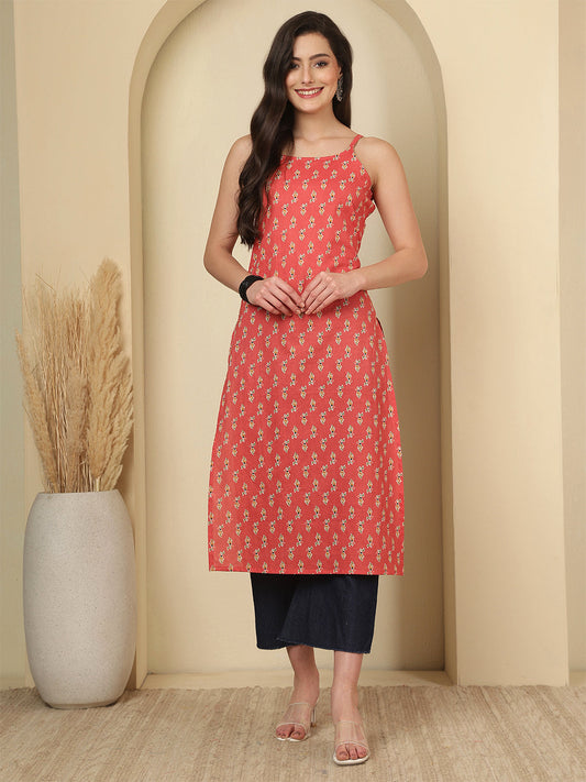 Pink Printed Kurta for Women | LASVINI - Redefining Indian Fashion with Elegance
