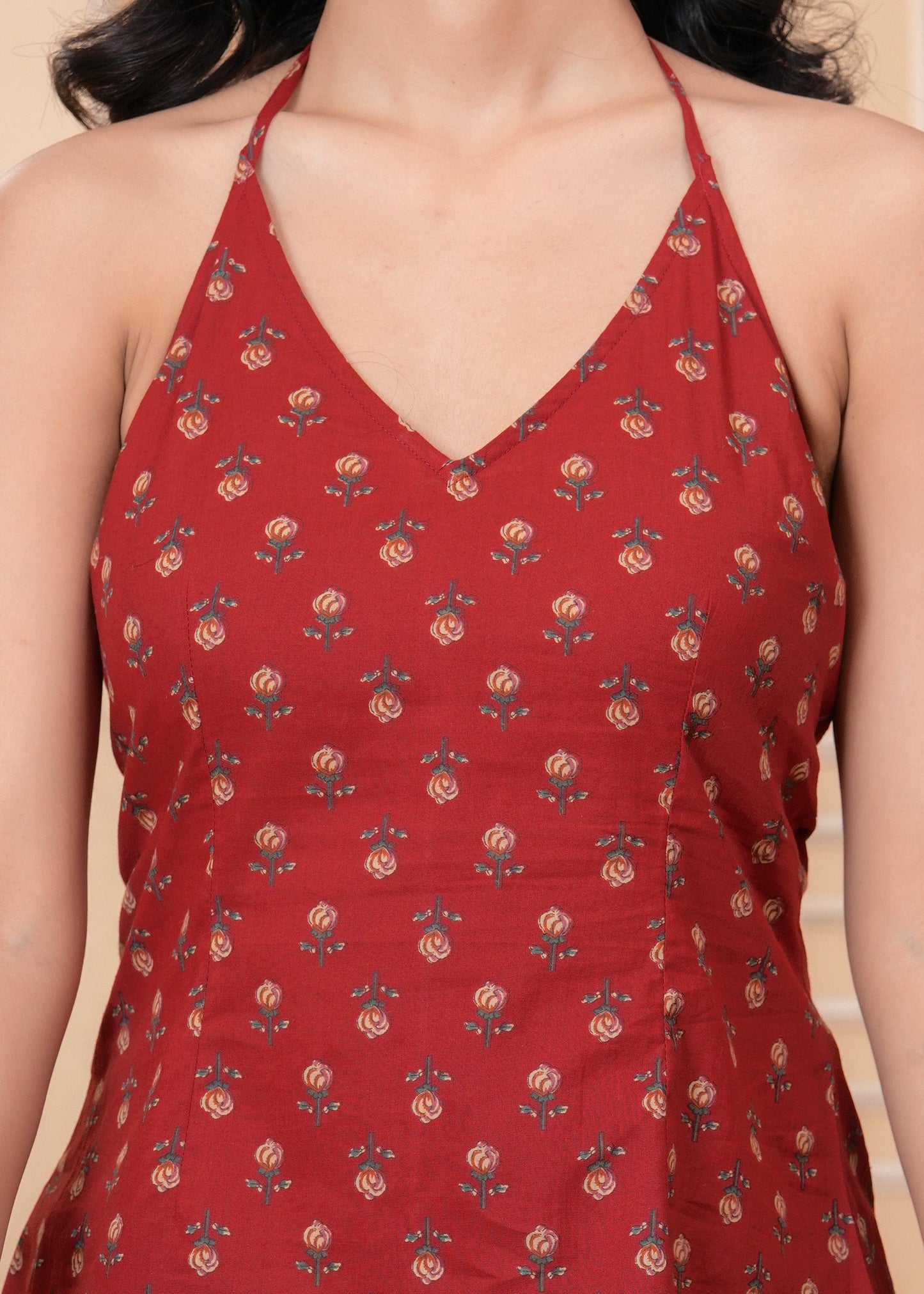 Women Maroon Printed Top | LASVINI - Redefining Indian Fashion with Elegance