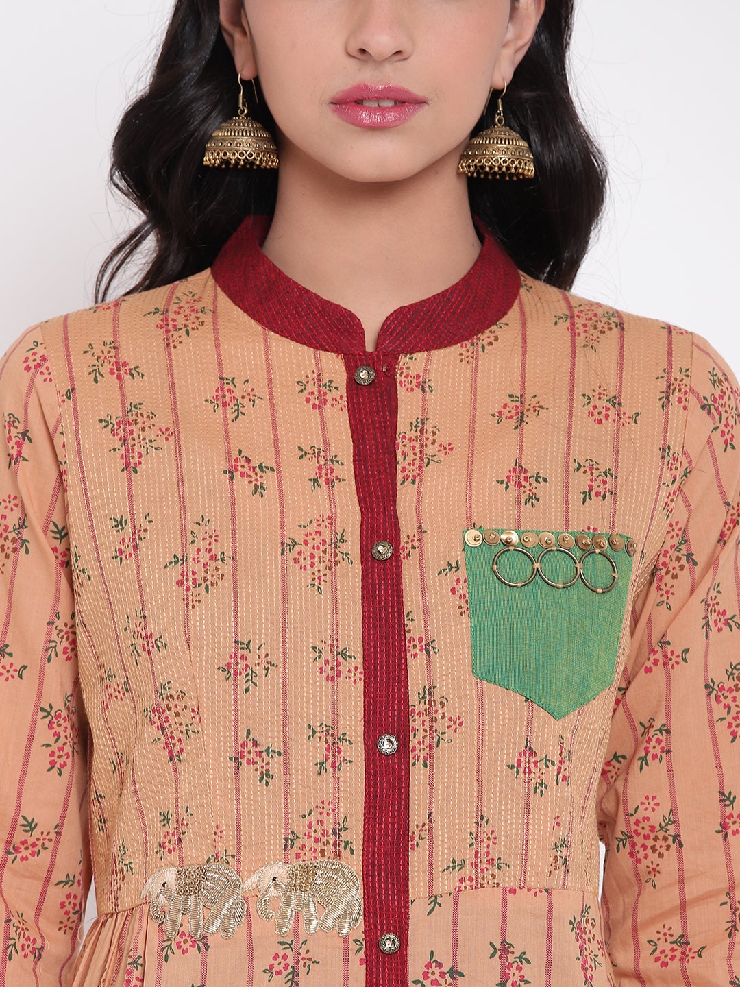 Women'S High Low Grey Embroidered Cotton Kurta | LASVINI - Redefining Indian Fashion with Elegance