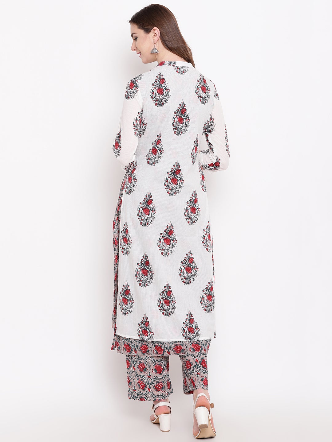 Women'S White Cotton Kurta Palazzo Set | LASVINI - Redefining Indian Fashion with Elegance