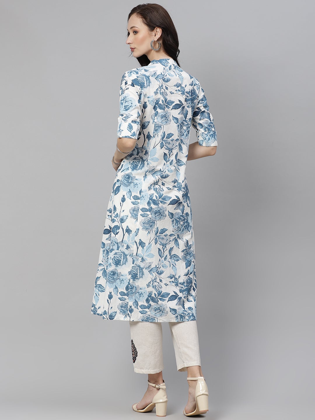 Women'S Floral Print Cotton Kurta | LASVINI - Redefining Indian Fashion with Elegance