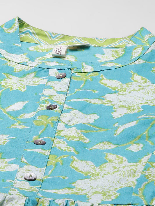 Women'S Floral Print Short Top | LASVINI - Redefining Indian Fashion with Elegance