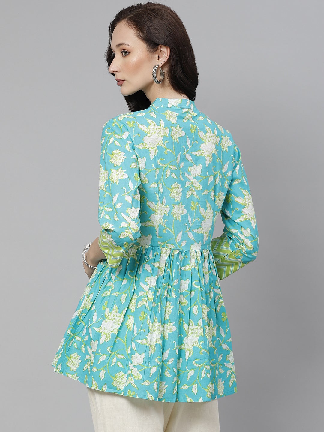 Women'S Floral Print Short Top | LASVINI - Redefining Indian Fashion with Elegance