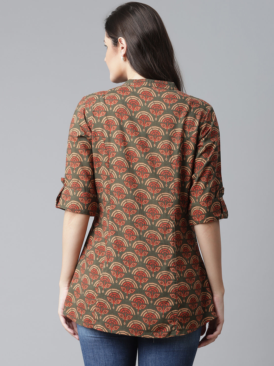 Women'S Green Rayon Printed Top | LASVINI - Redefining Indian Fashion with Elegance