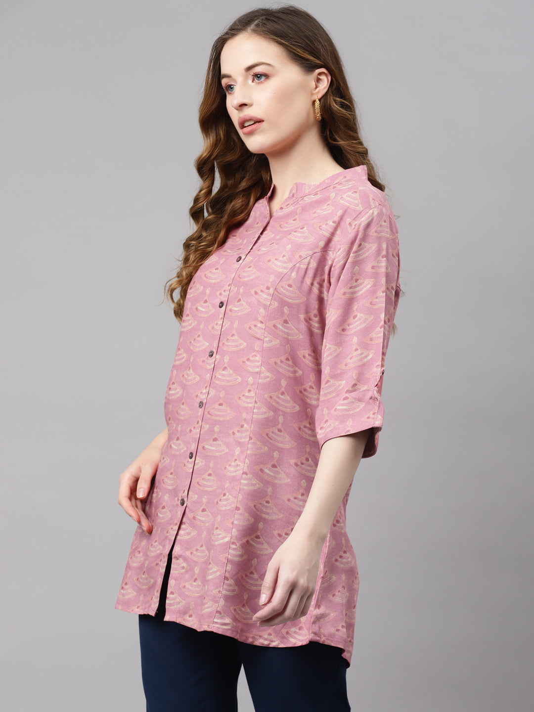 Women'S Peach Rayon Top | LASVINI - Redefining Indian Fashion with Elegance