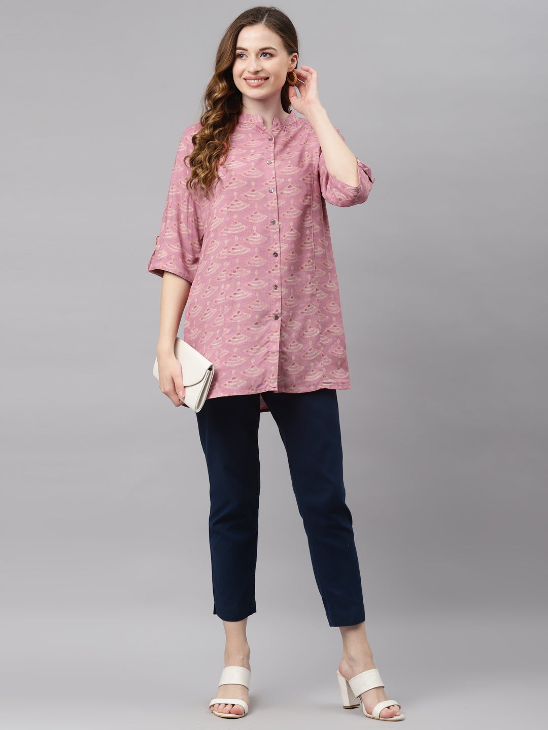 Women'S Peach Rayon Top | LASVINI - Redefining Indian Fashion with Elegance
