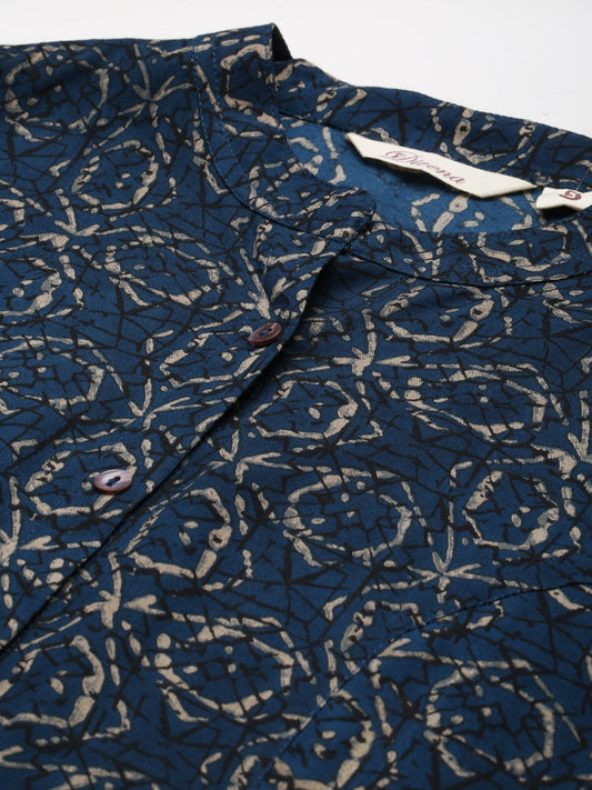 Women'S Navy Blue Rayon Top | LASVINI - Redefining Indian Fashion with Elegance