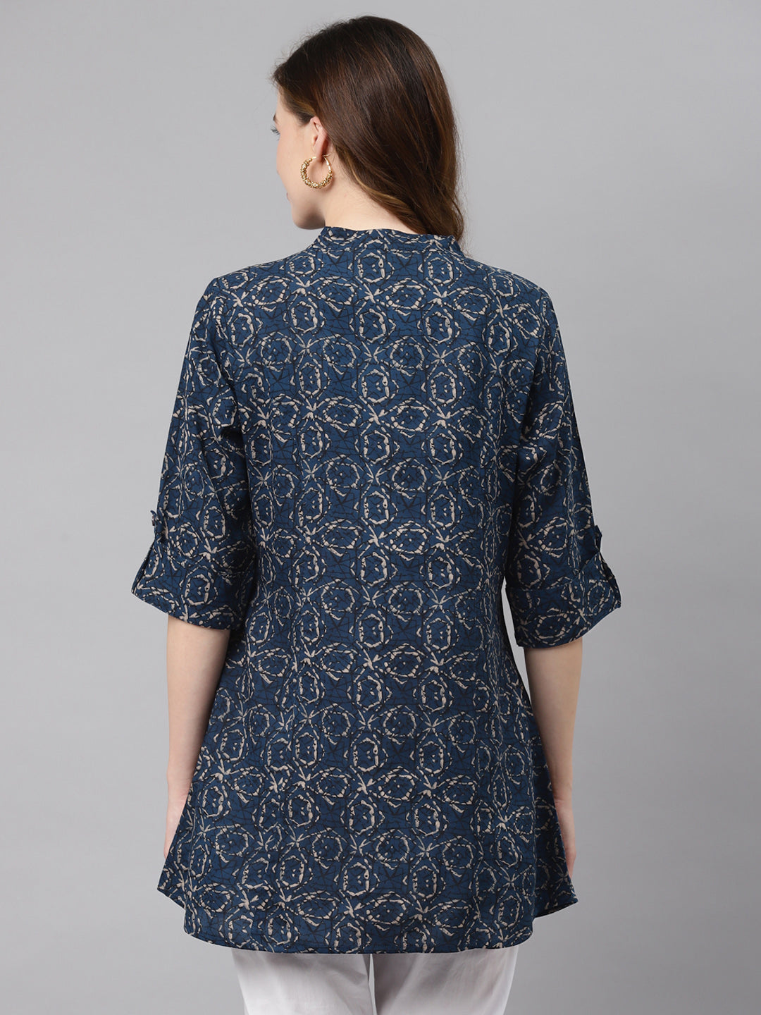 Women'S Navy Blue Rayon Top | LASVINI - Redefining Indian Fashion with Elegance