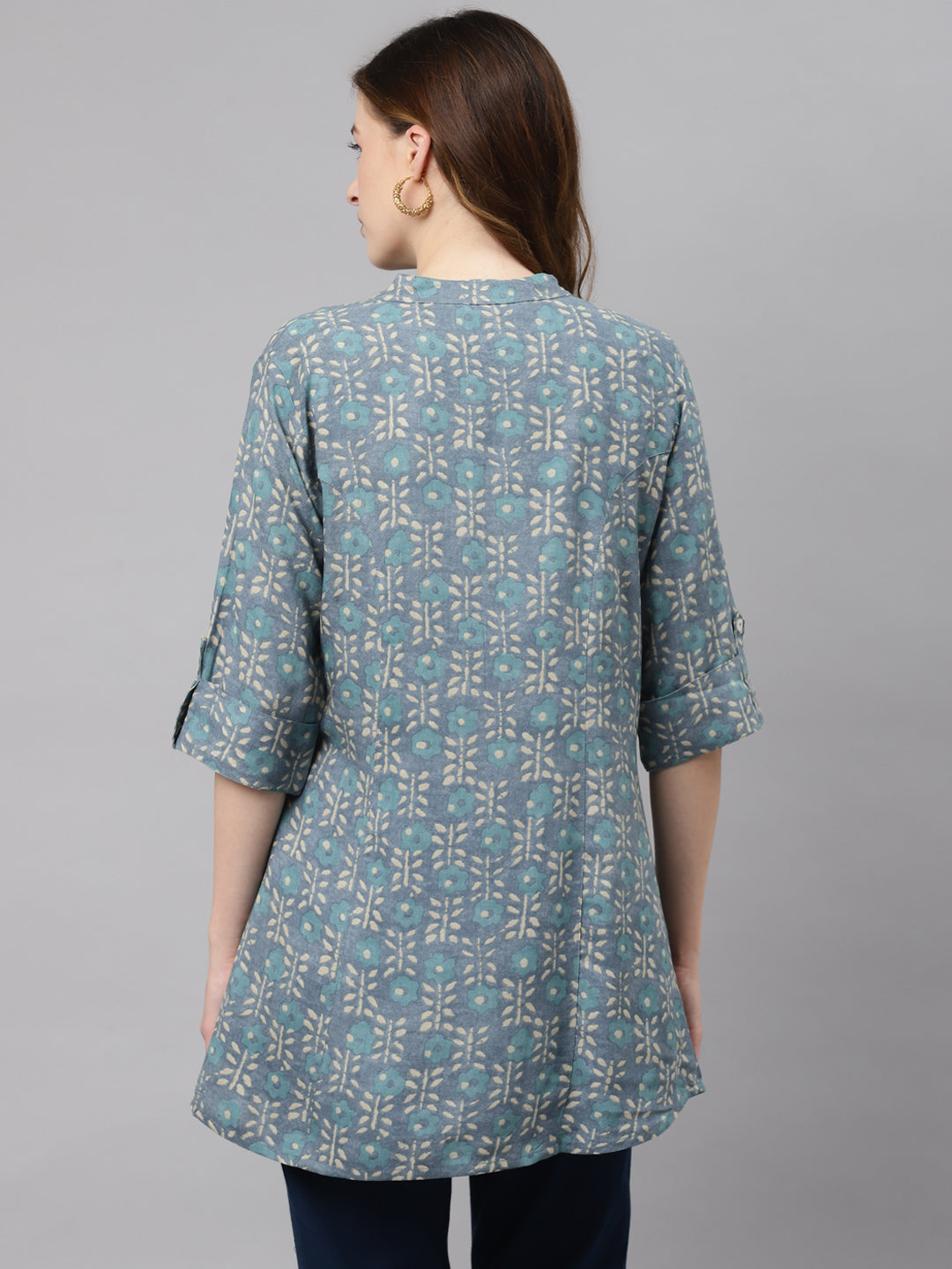 Women'S Green Floral Rayon Top | LASVINI - Redefining Indian Fashion with Elegance