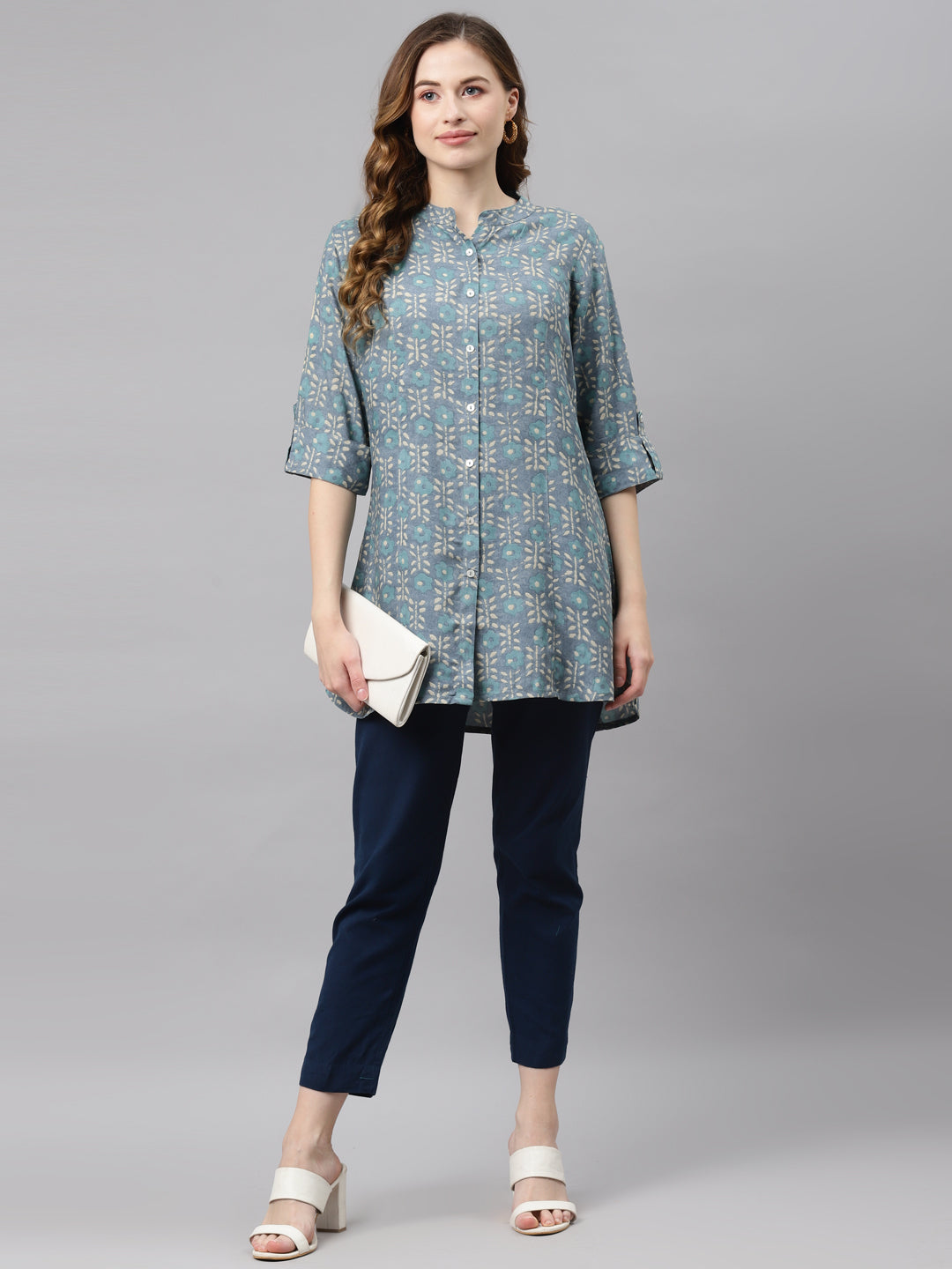 Women'S Green Floral Rayon Top | LASVINI - Redefining Indian Fashion with Elegance