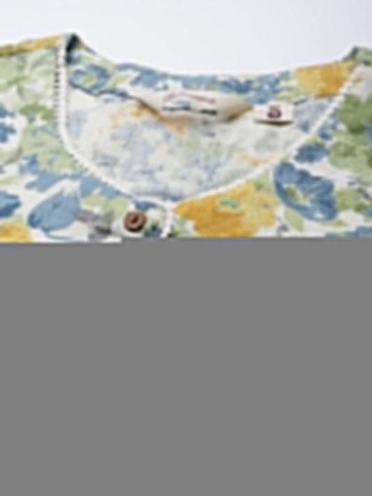 Multi Color Floral Printed Cotton Flex A-Line Kurta | LASVINI - Redefining Indian Fashion with Elegance