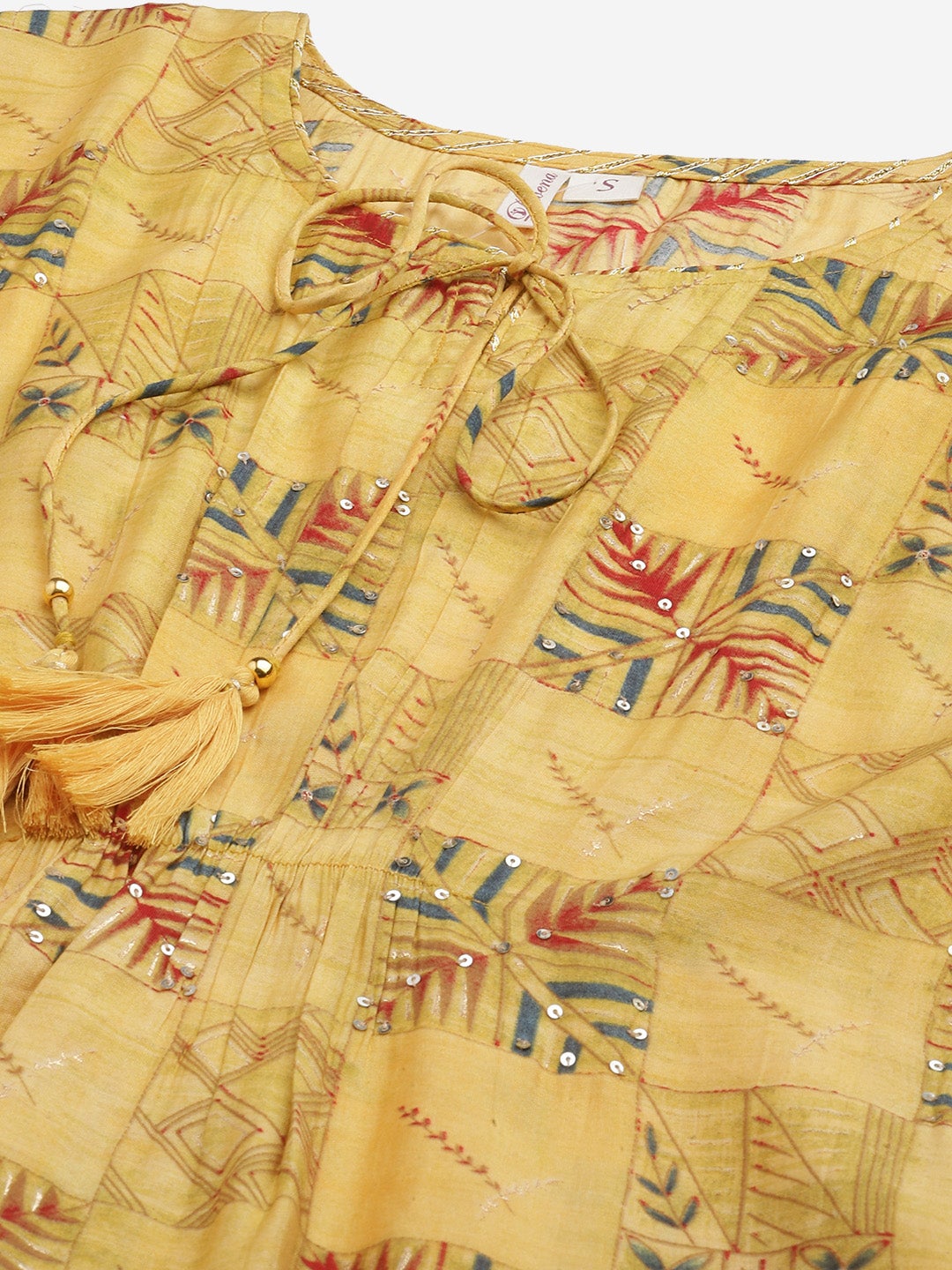 Women'S Yellow Rayon Kaftan Pant Set | LASVINI - Redefining Indian Fashion with Elegance