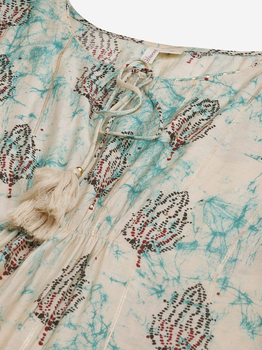 Women'S Green Rayon Kaftan Pant Set | LASVINI - Redefining Indian Fashion with Elegance