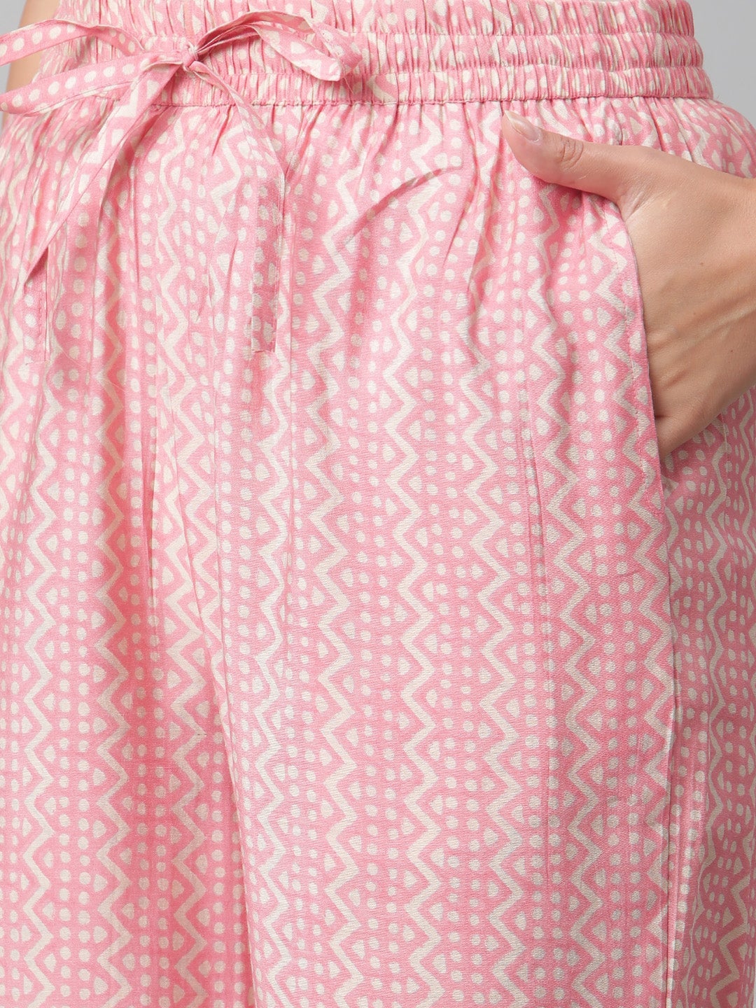 Women'S Pink Rayon Kaftan Pant Set | LASVINI - Redefining Indian Fashion with Elegance