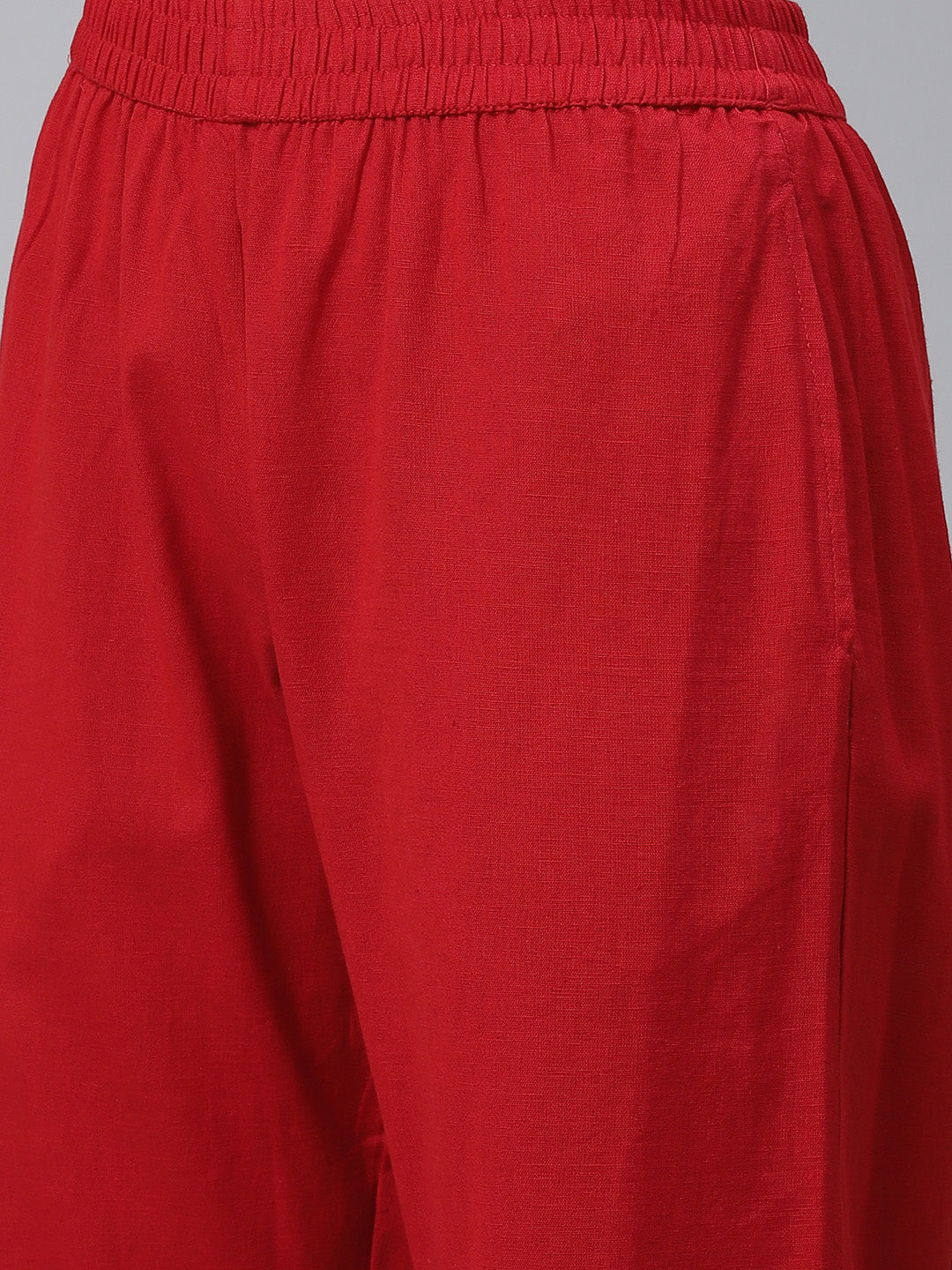 Women'S Red Rayon Floral Kaftan Pant Set | LASVINI - Redefining Indian Fashion with Elegance