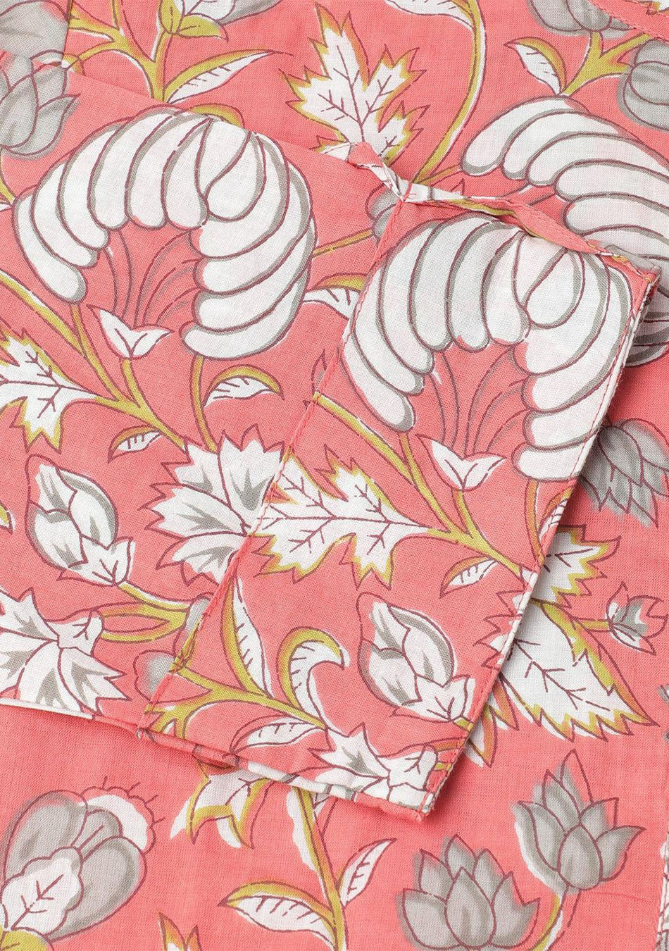 Pink & Multi Floral Printed Straight Kurta | LASVINI - Redefining Indian Fashion with Elegance