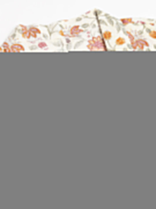 Brown Floral Printed Empire Cotton Tops | LASVINI - Redefining Indian Fashion with Elegance