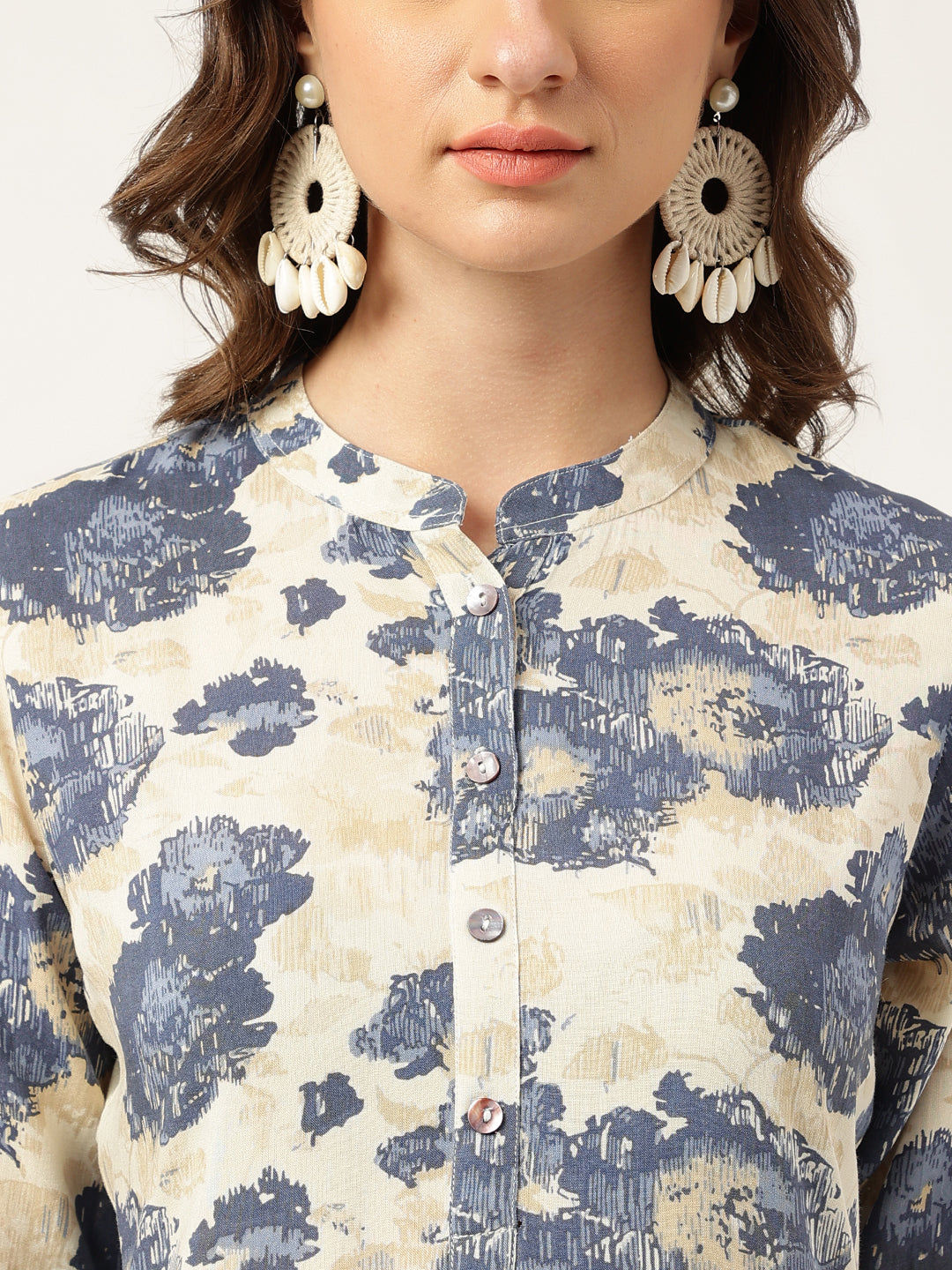 Multi Colored Floral Digital Printed Straight Kurta | LASVINI - Redefining Indian Fashion with Elegance