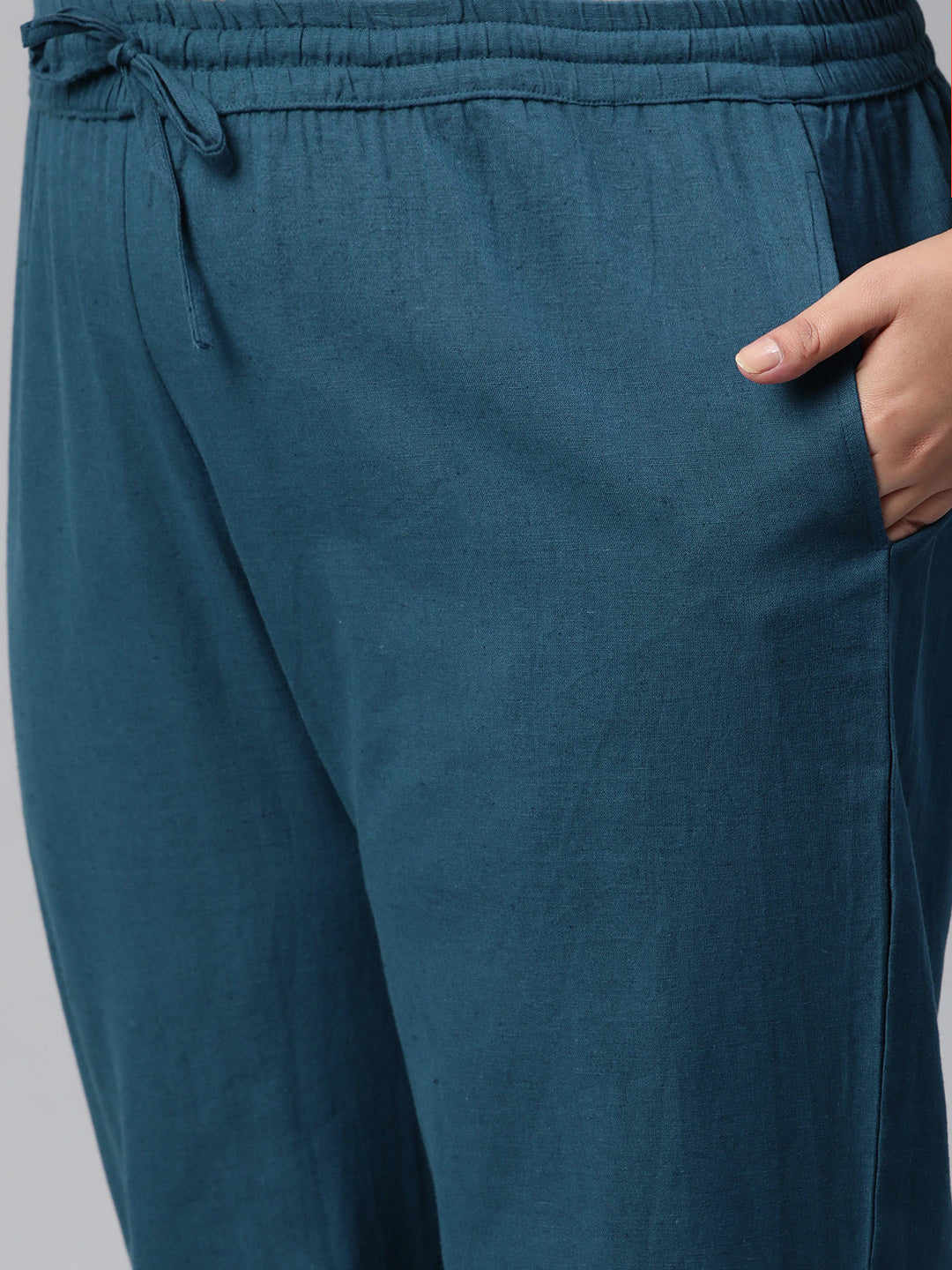 Women'S Blue Lahariya Kurta With Cotton Flex Pant Set | LASVINI - Redefining Indian Fashion with Elegance