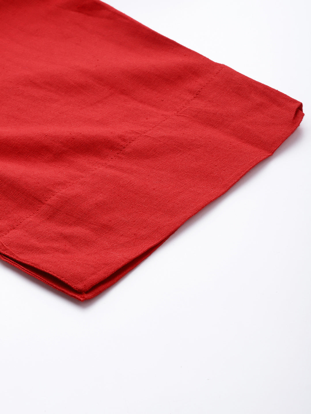 Women'S Red Lahariya Kurta With Cotton Flex Pant Set | LASVINI - Redefining Indian Fashion with Elegance