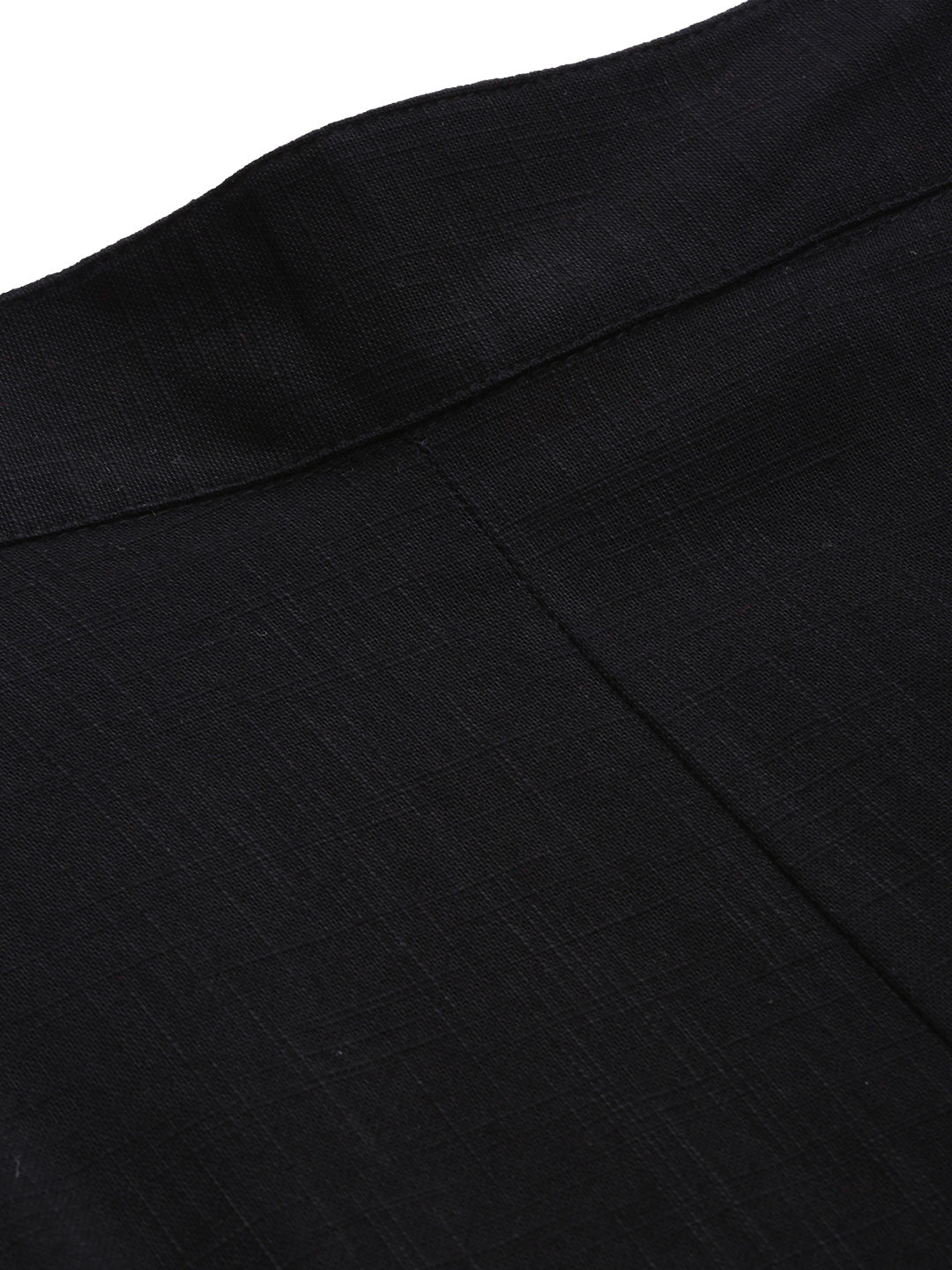 Women Black Straight Fit Solid Regular Trousers | LASVINI - Redefining Indian Fashion with Elegance