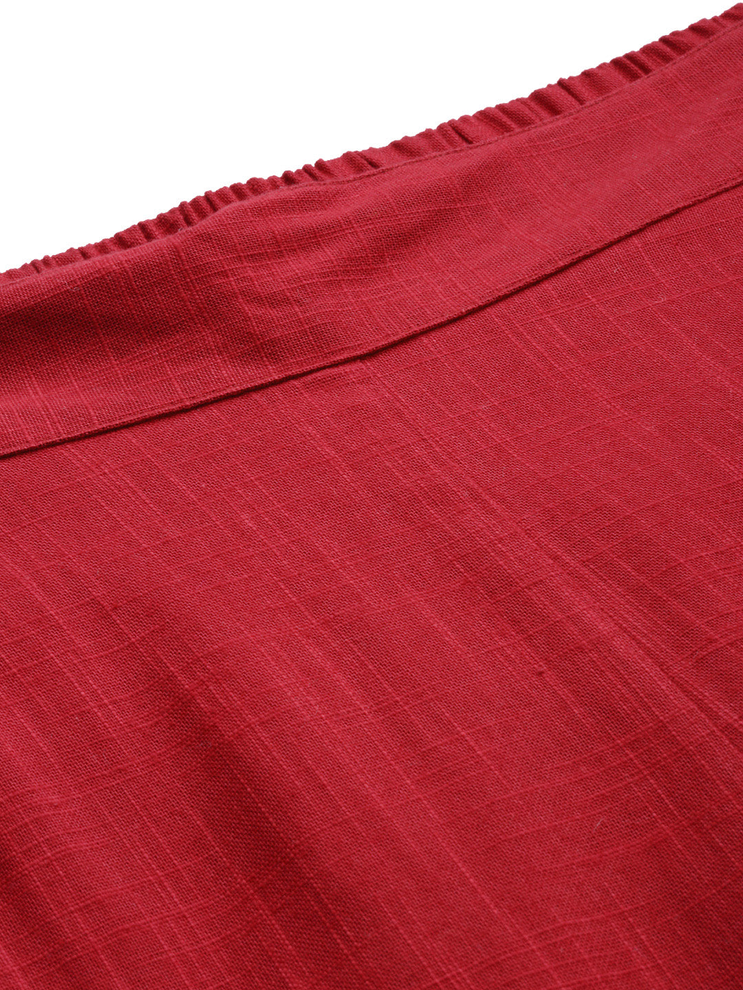 Women Maroon Straight Fit Solid Regular Trousers | LASVINI - Redefining Indian Fashion with Elegance