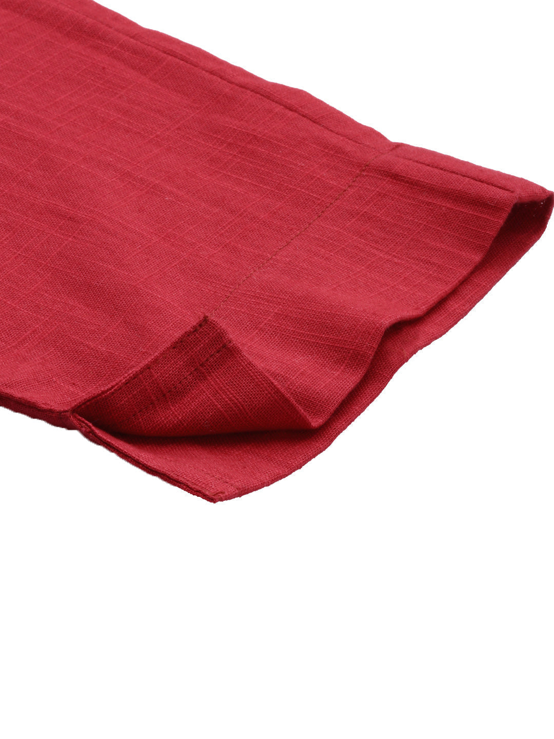 Women Maroon Straight Fit Solid Regular Trousers | LASVINI - Redefining Indian Fashion with Elegance