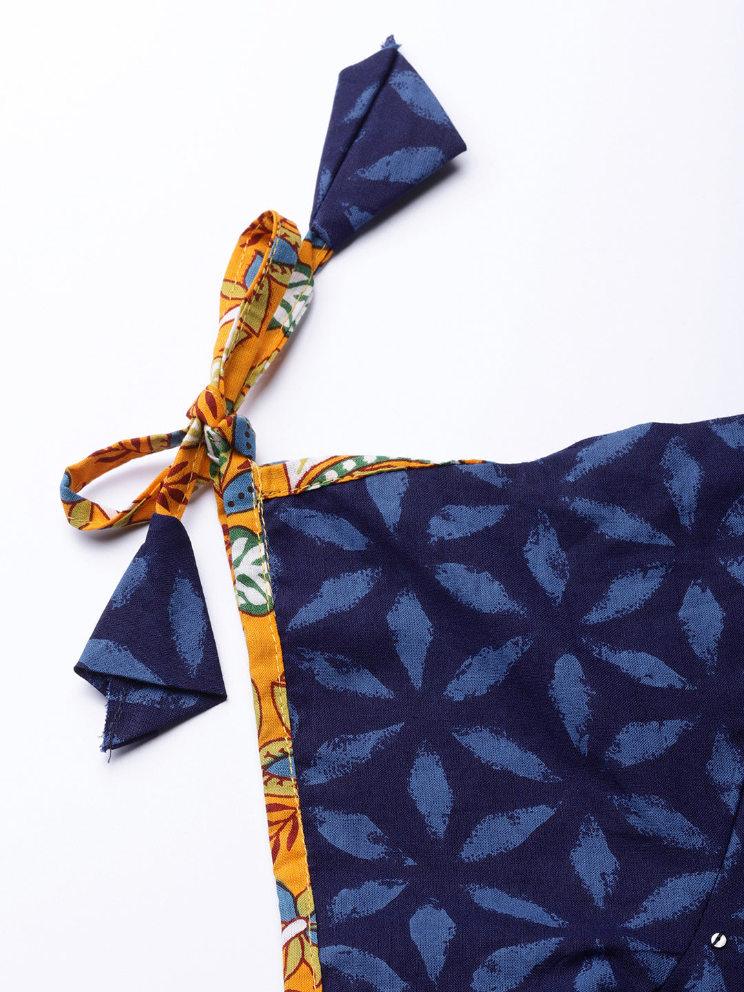 Women'S Gorgeous Blue And Mustard Anarkali | LASVINI - Redefining Indian Fashion with Elegance