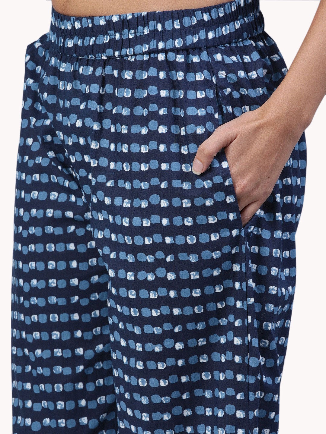 Women'S Blue Printed Nightsuit | LASVINI - Redefining Indian Fashion with Elegance