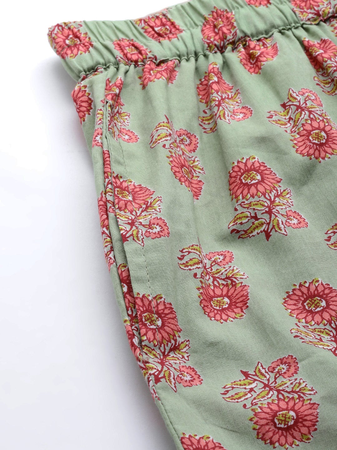 Women'S Green Printed Loungewear /Nightwear | LASVINI - Redefining Indian Fashion with Elegance