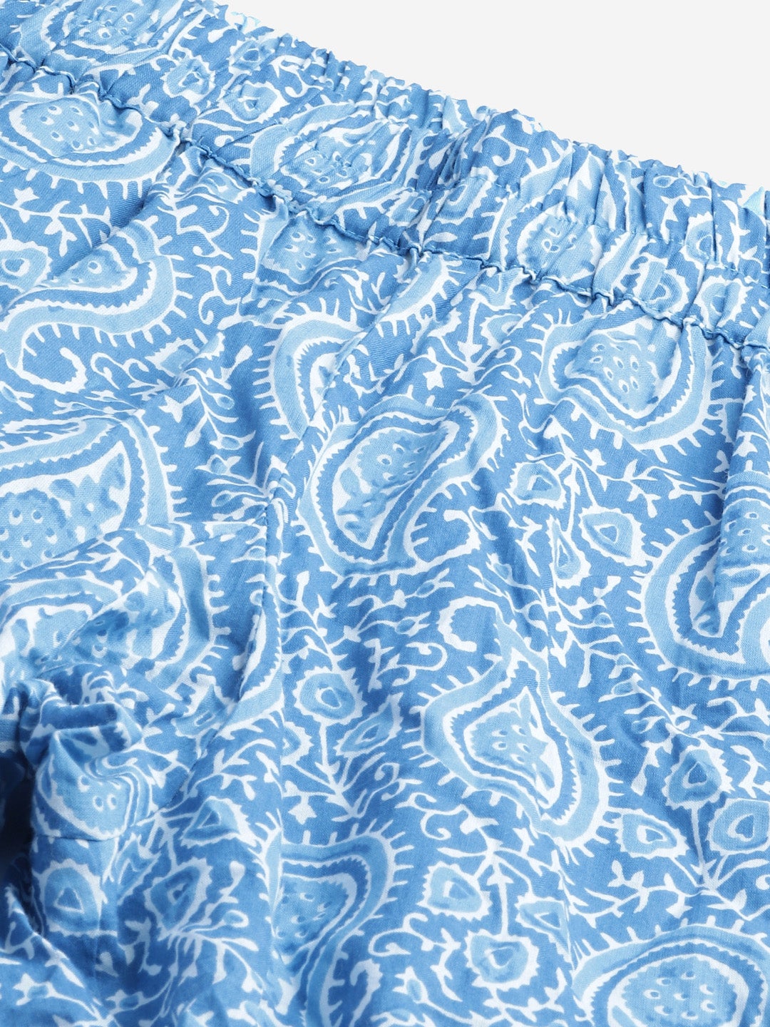 Women'S Blue Printed Cotton Nightwear | LASVINI - Redefining Indian Fashion with Elegance