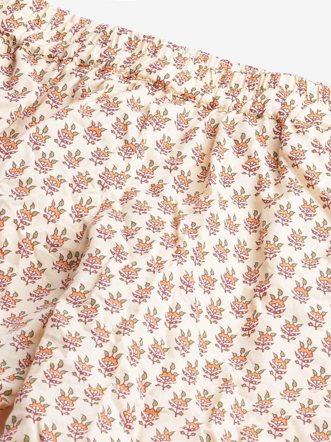 Women'S Yellow Buti Print Cotton Nightwear | LASVINI - Redefining Indian Fashion with Elegance