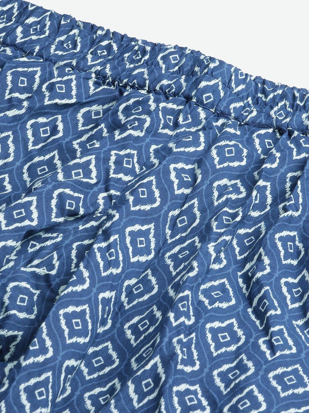 Women'S Indigo Printed Cotton Nightsuit | LASVINI - Redefining Indian Fashion with Elegance