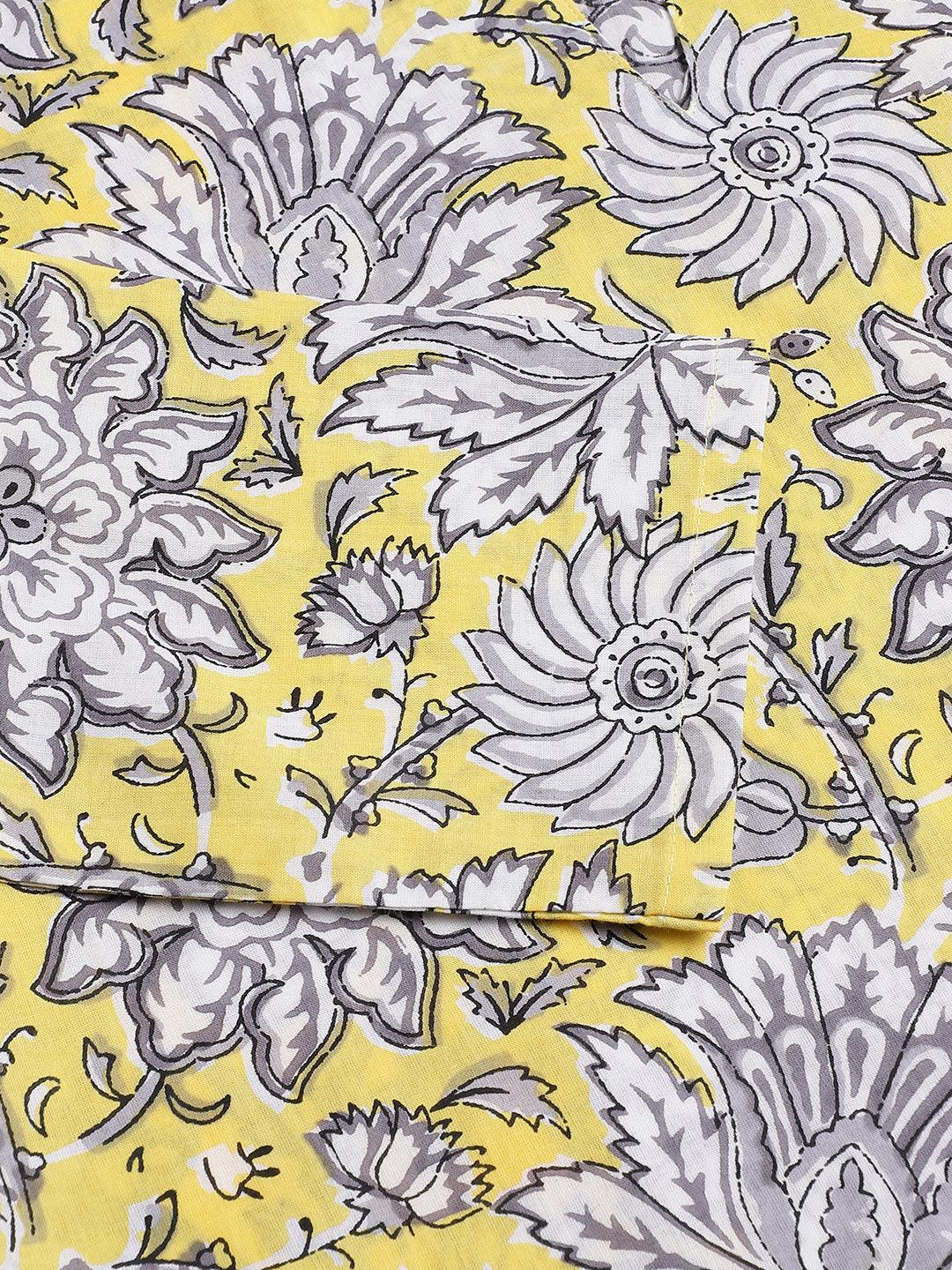 Yellow Printed Loungewear/Nightwear | LASVINI - Redefining Indian Fashion with Elegance