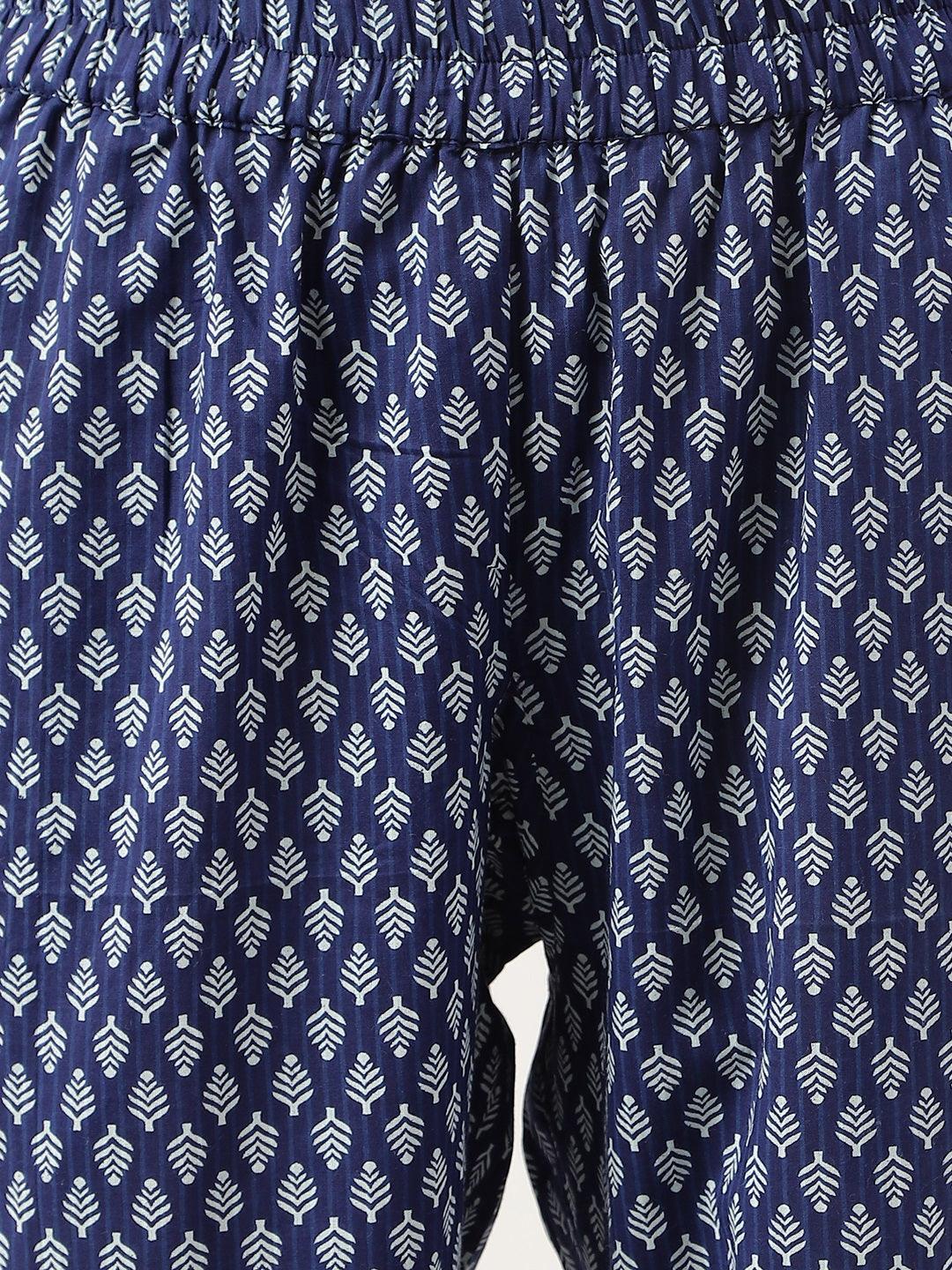 Blue Printed Loungewear/Nightwear | LASVINI - Redefining Indian Fashion with Elegance