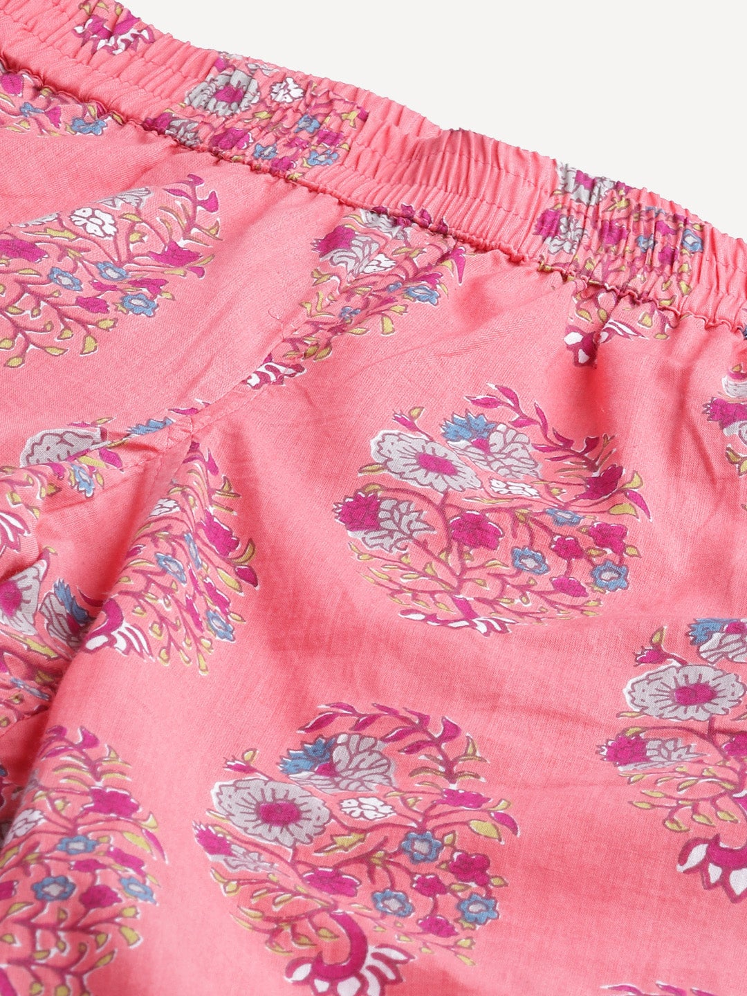 Women'S Peach Cotton Printed Nightsuit | LASVINI - Redefining Indian Fashion with Elegance