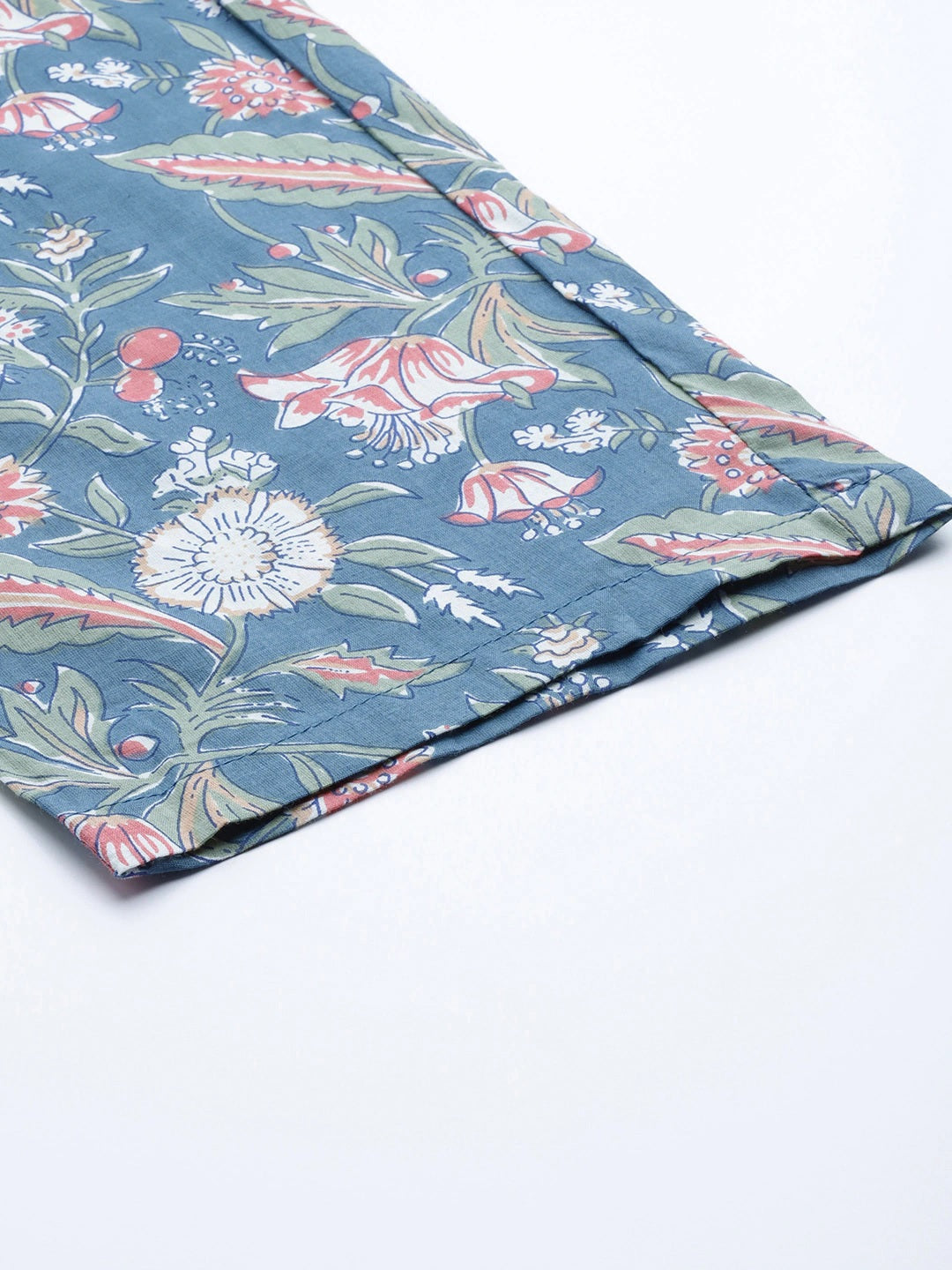 Women'S Blue Printed Cotton Nightwear | LASVINI - Redefining Indian Fashion with Elegance